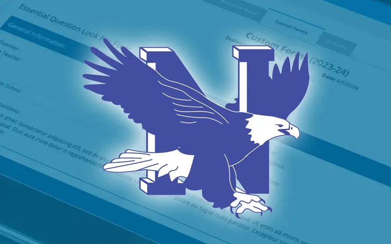Nazareth Area School District logo superimposed over PAETEP Custom Forms Screen